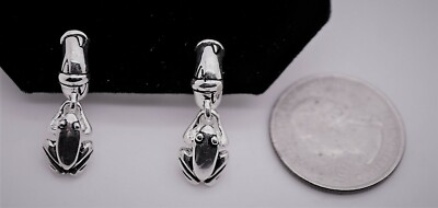 A-49 cut small frog bohemian Style Rhodium Plated  fashion Earrings jewelry lot