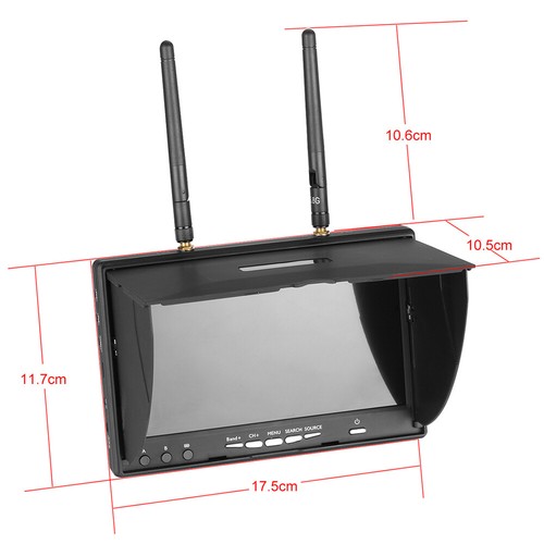 9IMOD LCD5802D Moniteur FPV DVR 5.8G 40CH 7 Pouces Écran LCD Moniteur pour Drone FPV - Photo 14/24