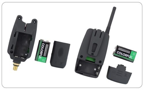 Wireless fishing bite alarm 1+4 set 4pcs illuminated swinger in EVA case fishing - Bild 15 von 17