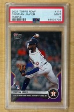 2021 Topps Now #114 Cristian Javier RC Purple /25 Houston Astros PSA 9 MINT