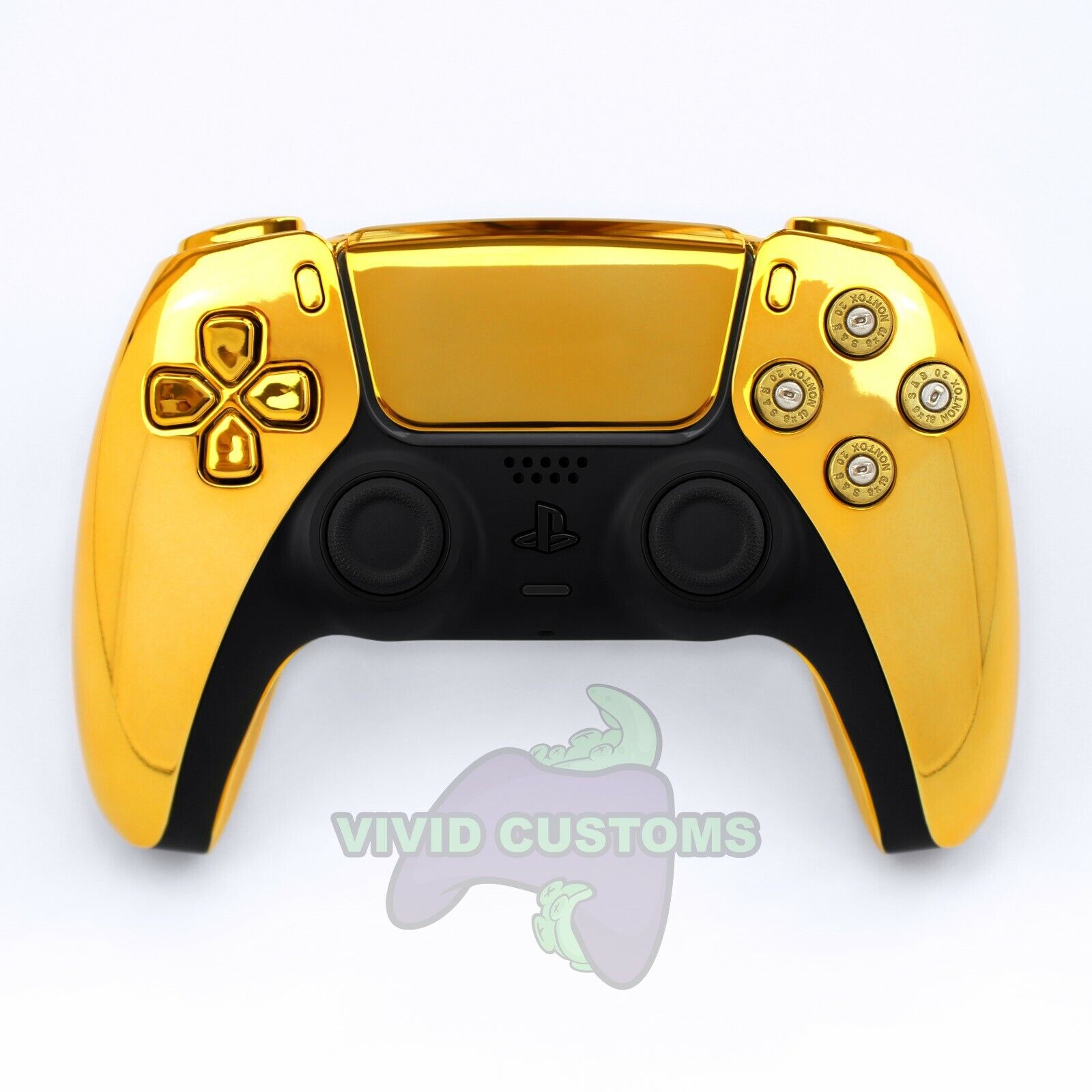 Gold Simple Dots Skin For The PS5 Controller