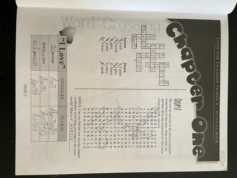 Latin for Children Activity Book Primer A; Acceptable Condition - Image 2 of 4