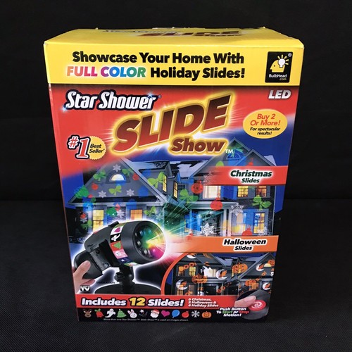 Star Shower Slide Show Christmas & Halloween LED Light Projector With