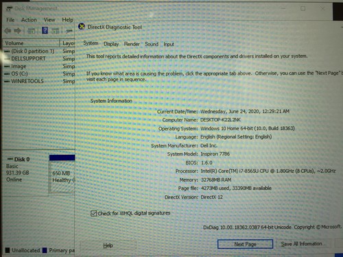 Dell Inspiron 2in1 7786 17.3 Touch Gaming Laptop/i7-8565/GeForce MX150/16GB/32GB - Picture 15 of 23
