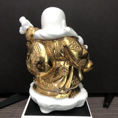 Porcelain Buddha Head Statue - 6" Tall Zen Meditation Figurine For Home Decor & Spiritual Spaces