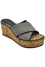 Donald Pliner Women's Ideal Basic Elastic Wedge Sandals Black