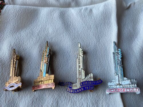 Bundle Of Enamel Empire Exhibition Pin Badges - Tower Of Empire - Picture 1 of 6