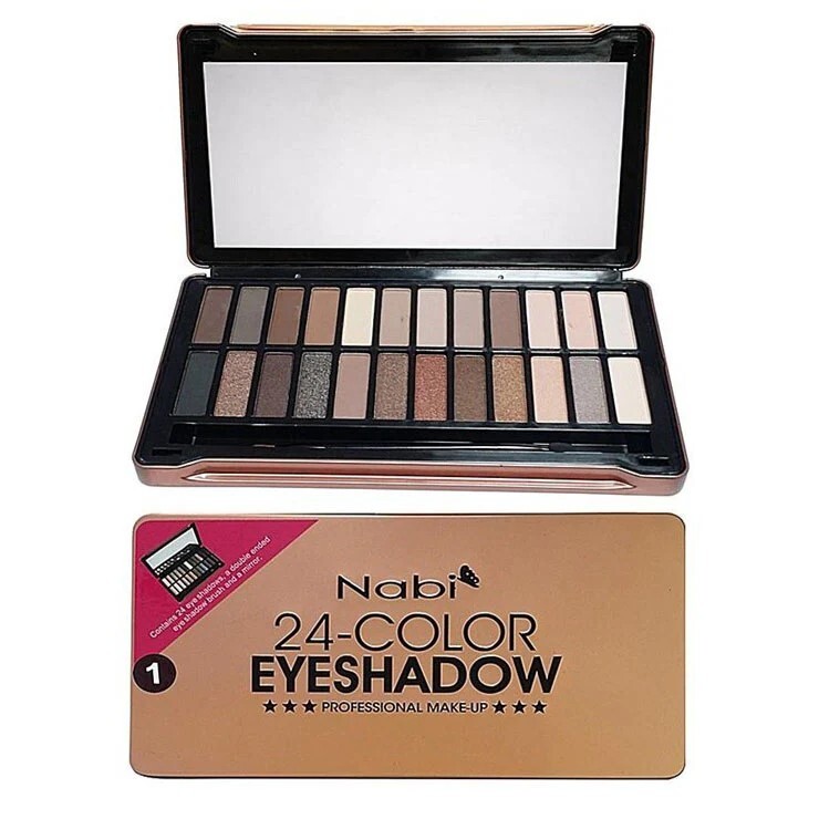 Nabi Cosmetics 24 Color Palette Eyeshadows Nude Natural Tones Highly ...