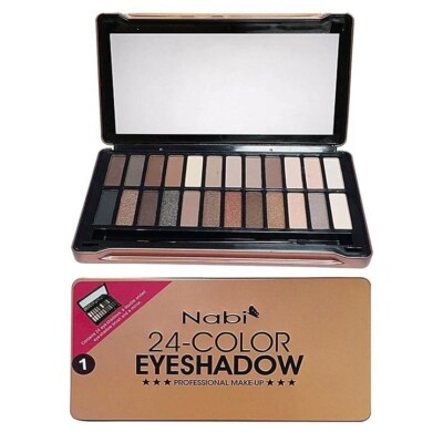 Nabi Cosmetics 24 Color Palette Eyeshadows Nude Natural Tones Highly Pigmented