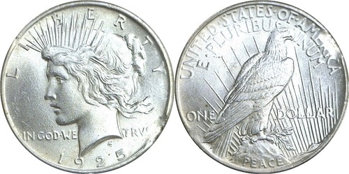1924 Philadelphia Peace Dollar – 90% Silver, Uncirculated, US Mint Business Strike