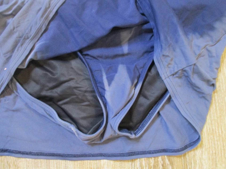 Lands' End Tie Dye Blue Navy Swim Suit Skirt Skort bikini bottom CUTE Size 8 - Image 2 of 4