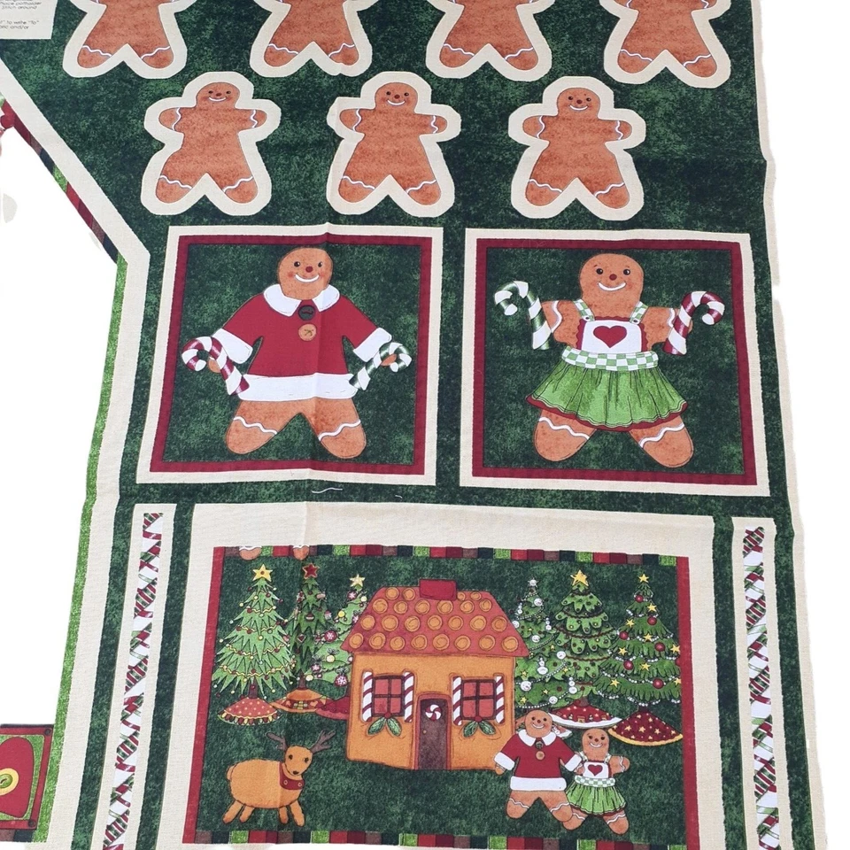 Panel de Costura Niños Navidad Pan de Jengibre Delantal Jengibre Árboles Robin Betterly Foto 3 de 4