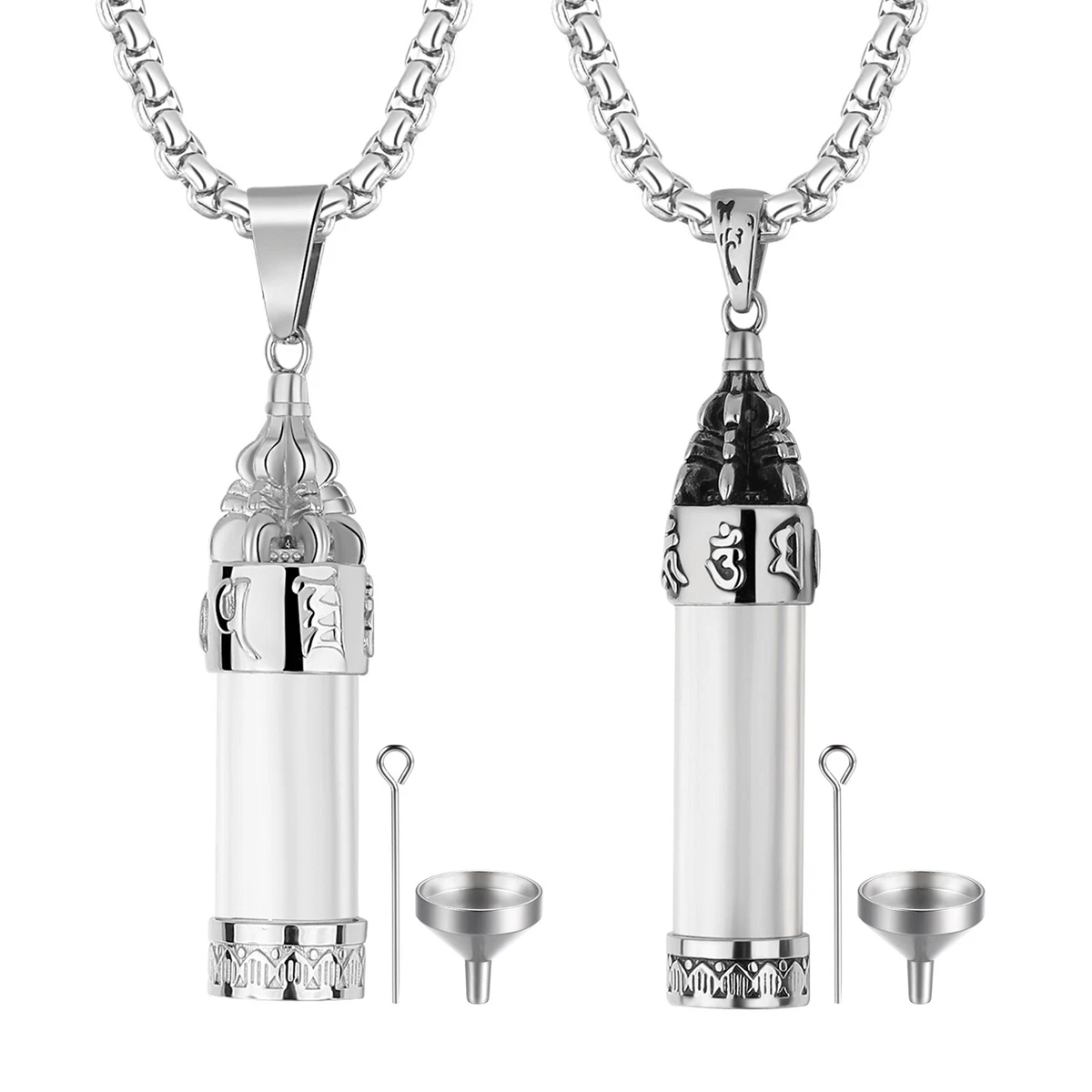 China Factory Titanium Steel Column Urn Ashes Pendant Necklace, Memorial  Jewelry for Men Women 27.56 inch(70cm) in bulk online - PandaWhole.com