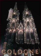 Cologne Cathedral Germany  Travel Wall Decor Advertisement Art Poster Print