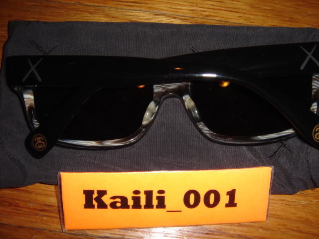 Original Fake STUSSY サングラス KAWS GLASSES Stussy X Original Fake Sunglasses Michael Kaws Black Unused