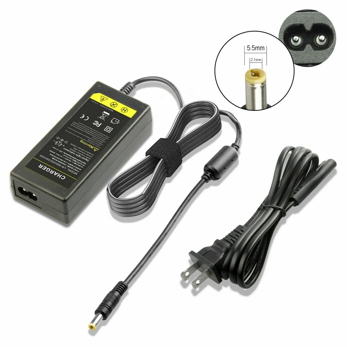 29.4V 2A Charger Adapter for 24V Hoverboard Scooter E bike Lithium Battery Pack