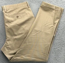 $65 New Lands' End Men's Slim Fit No Iron Chino Dress Pants Khaki 40x31