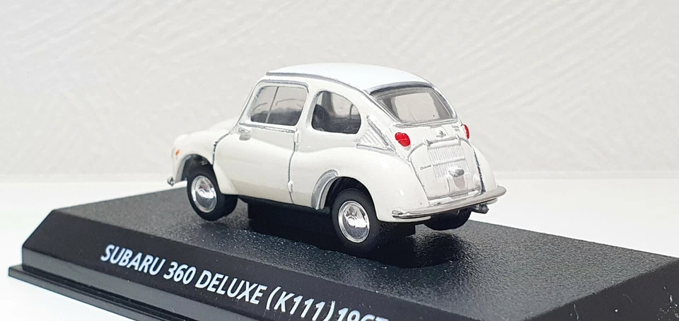1/64 Konami 1967 SUBARU 360 DELUXE WHITE diecast car model - Image 3 of 3