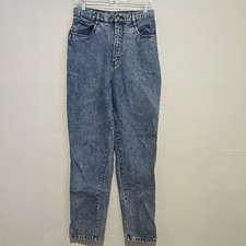 Vintage Bill Blass High Waisted Tapered Mom Jeans Cotton Denim Womens Size 12