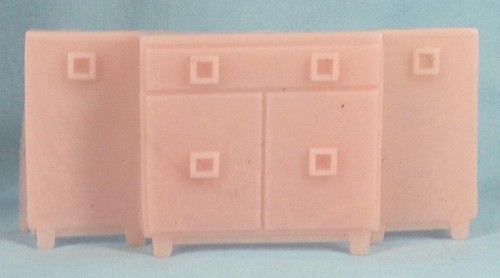 China Cabinet & Buffet Dining Room Superior Pink Plastic Dollhouse Miniature #63 - Picture 6 of 7