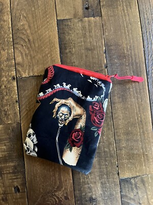 Zombie Head Stick shift Handmade Makeup Bag/pouch Zipper Small NWOT