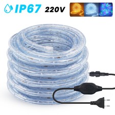 230V LED Lichterschlauch Lichterkette Schlauch Leiste Wasserdicht Außen Innen DE