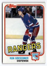 1981-82 Topps Ron Greschner E97 New York Rangers EX-NM