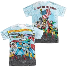 JLA World Cure Unisex Adult Halloween Costume T Shirt, S-3XL
