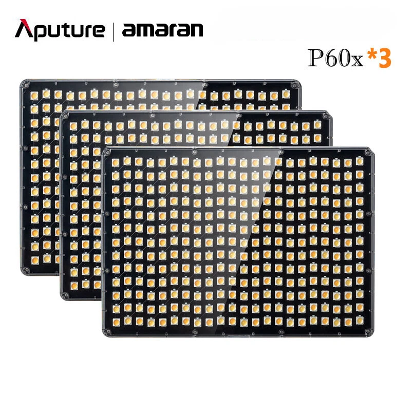 Aputure Amaran P60c/P60x 3-Light Kit RGBWW LED Panel Light Full Color Fill Light - Image 2 of 4