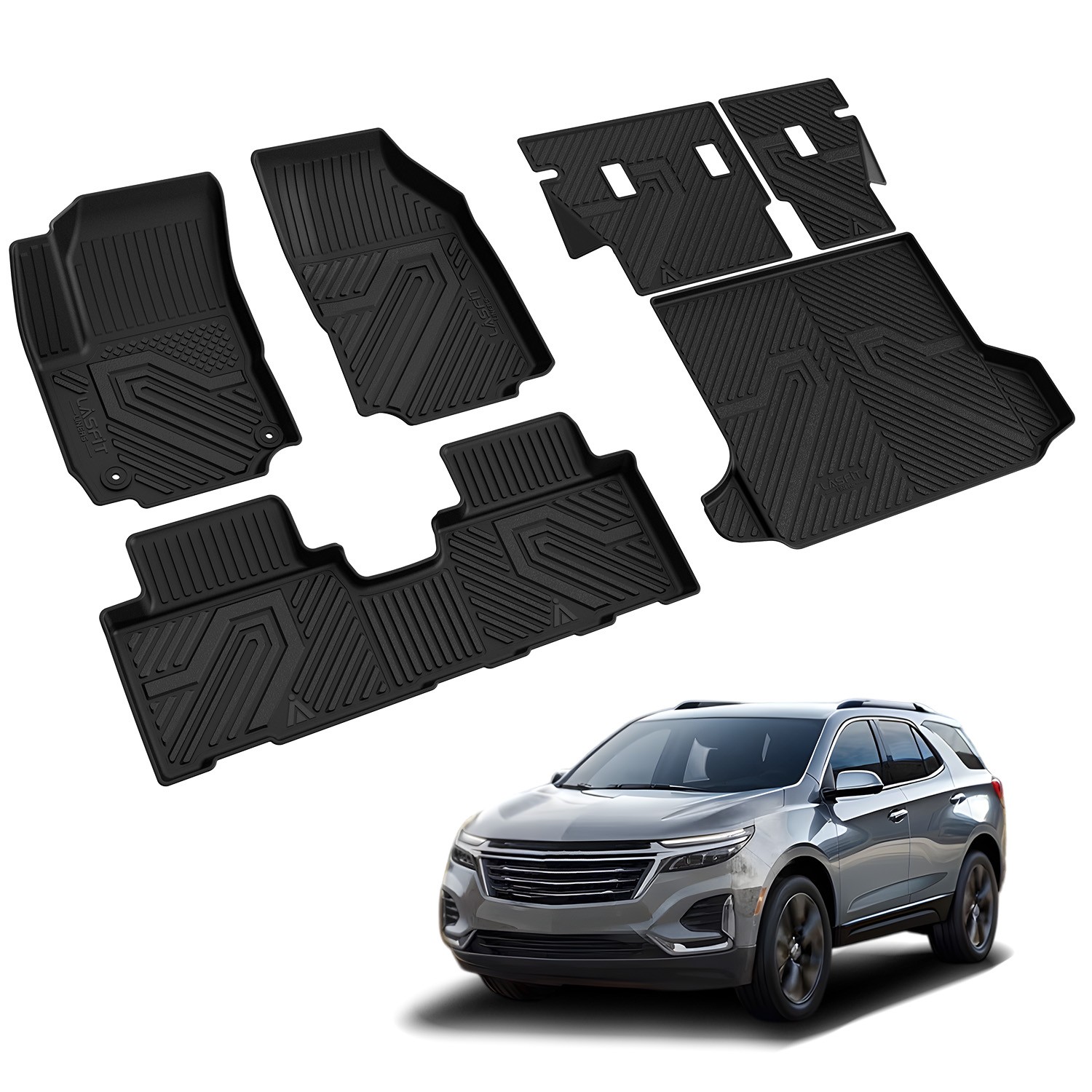 Floor Mats & Cargo Mat for GMC Terrain / Chevrolet Equinox 2018-2024 Custom Mats