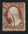 CKStamps: US Stamps Collection Scott#25 3c Washington Used