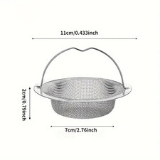 1/3Pcs Kitchen Sink Strainer with Handle Stopper Replacement Drain Basket Stai