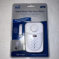 Sabre HS-EDA 120 dB AAA Battery Elite White Plastic Door Alarm 4 Lx3 Hx1.1 W in.