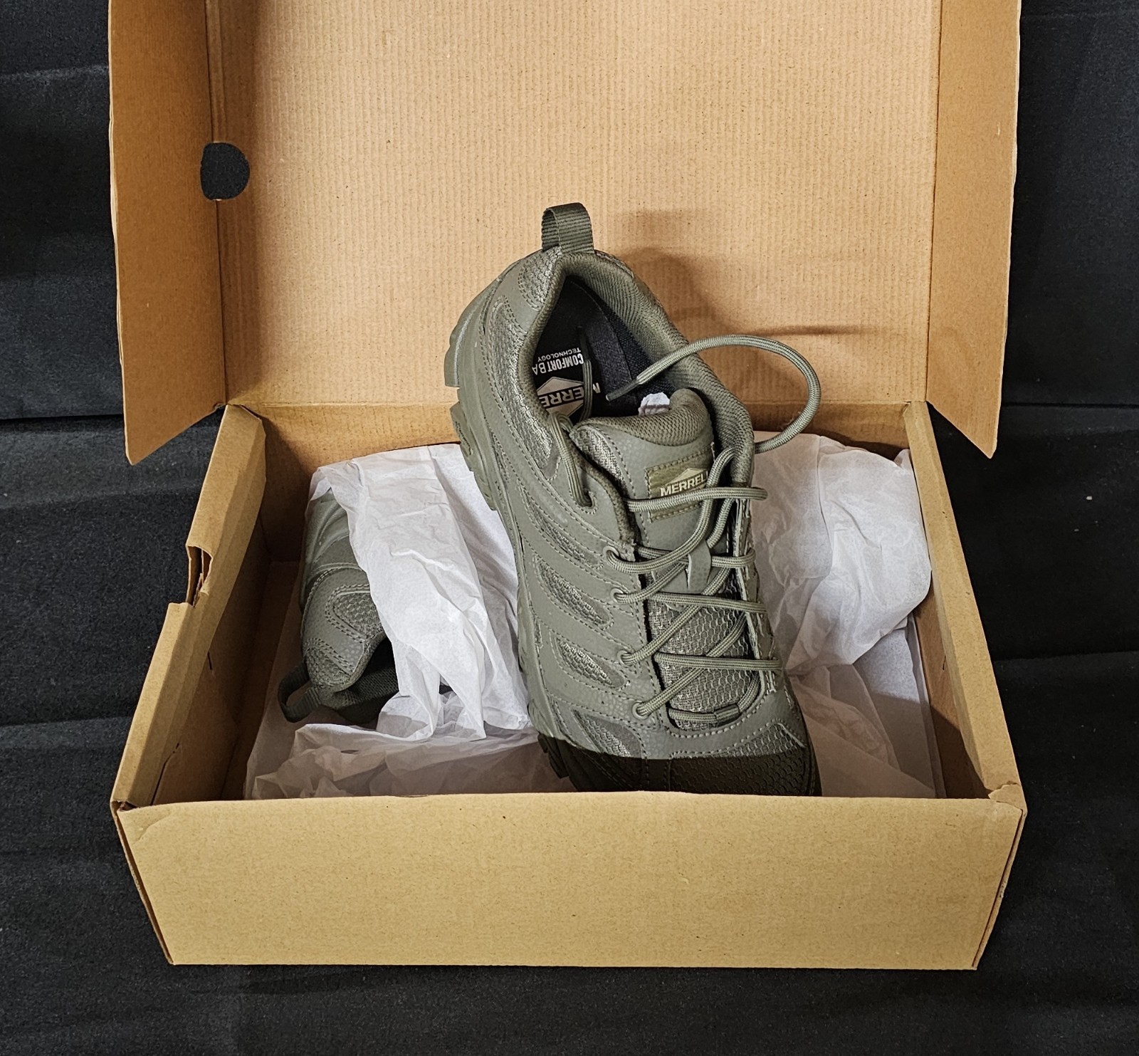 MERRELL scarpa tattica uomo Moab 3 OD oliva scuro taglia 10 5 media J004117 NUOVA