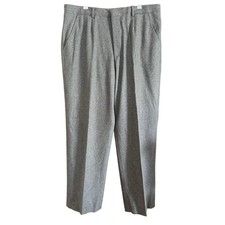 DOLCE & GABBANA 90s Vintage Gray Melange Flat Front Dress Pants Size 54  US 38