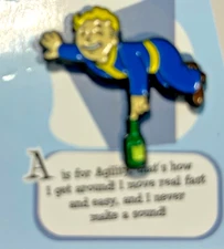 FALLOUT PIN (A IS FOR AGILITY )  (BETHESDA) PIN SIZES ARE VERY SMALL