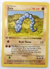 1st Edition Shadowless Onix 56/102 Base Set Pokemon Card NM