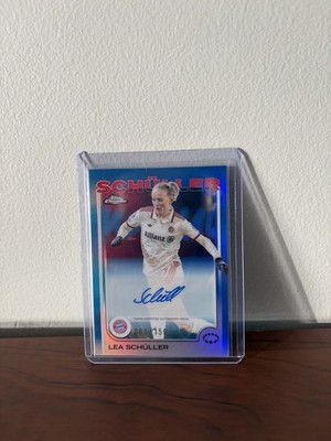 Lea Schuller 2024-25 Chrome Women s UEFA 081 /150 Blue Auto AV-LS Bayern Munich