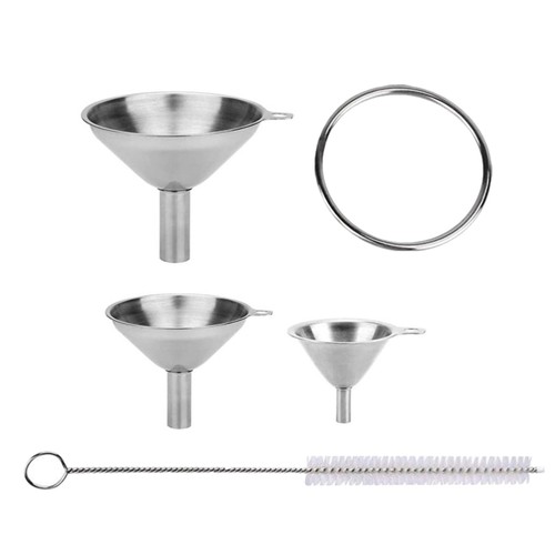 Stainless Steel Kitchen Funnel Set Child Gadgets Liquid Transferring - Picture 2 of 12