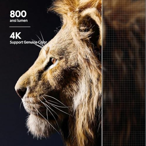 Beamer 4K mit WiFi und Bluetooth unterstützt, FHD 1080P Mini Titanium Grey - Bild 6 von 7