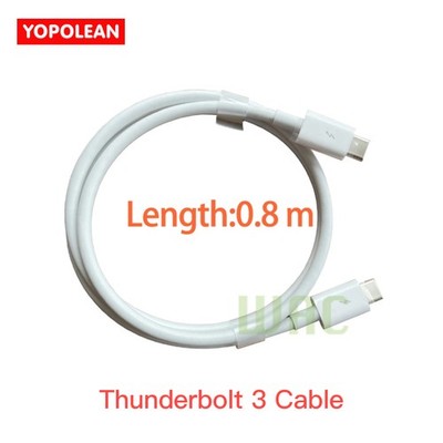 Used Thunderbolt 3 Cable 0.8m for Apple Macbook Pro Air Mini iMac iPhone 15/Pro