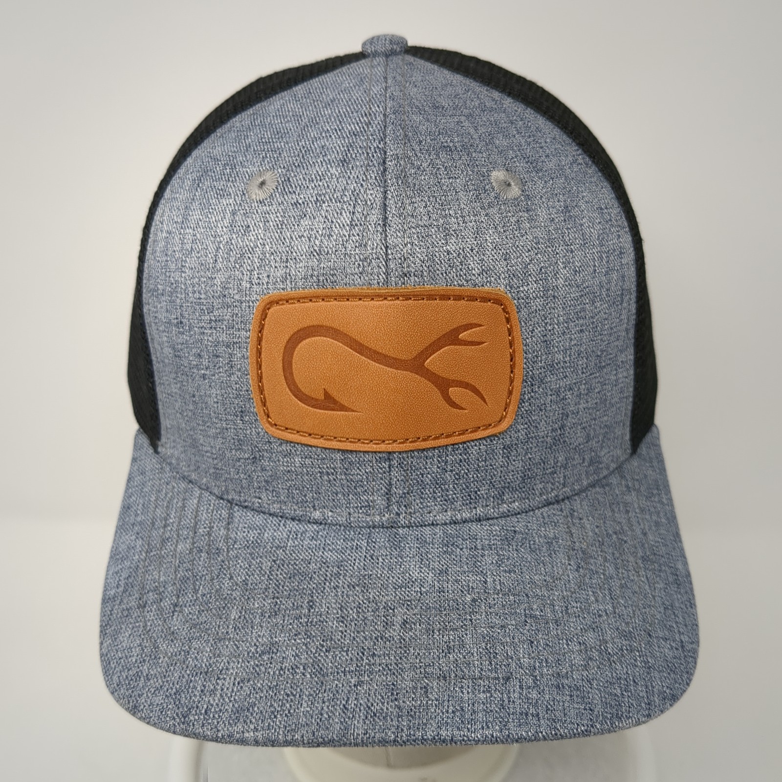 Fishing Hook Antler Leather Patch Snapback Trucke… - image 2