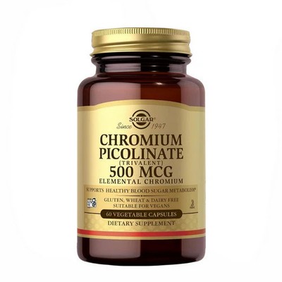 Chromium Picolinate 60 Veg Caps 500 Mcg by Solgar