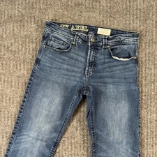 TK Axel Mens 34x29 Slim Boot Jeans Blue Denim X Cross Pockets Western Casual