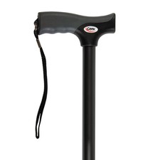 Carex Soft Grip Walking Cane - Height Adjustable Cane with Wrist Strap - Latex F