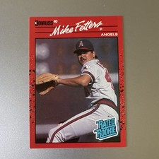 Donruss 1990 Rated Rookie Mike Fetters California Angels #35 Baseball Card. rookie card picture