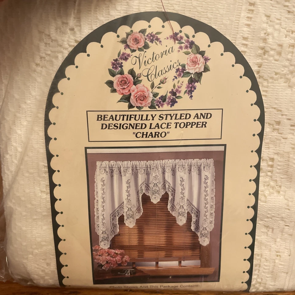 Victoria Classics Crema Swag Par Encaje 60”W X 36” NUEVO en Paquete Foto 3 de 4