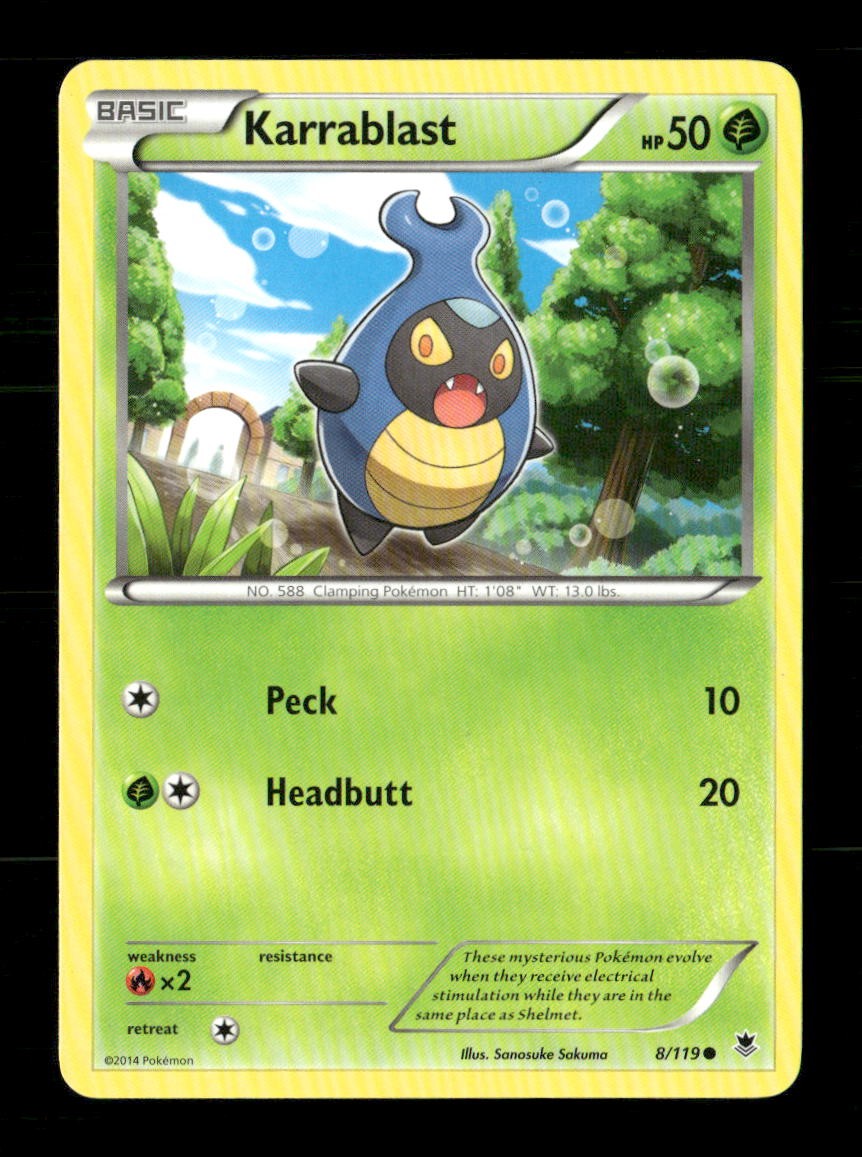 Karrablast 8/119 Phantom Forces NM/M Pokemon