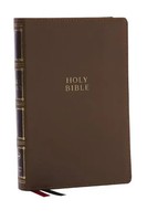 Nkjv, Compact Center-Column Reference Bible, Brown Leathersoft, Red Letter,...