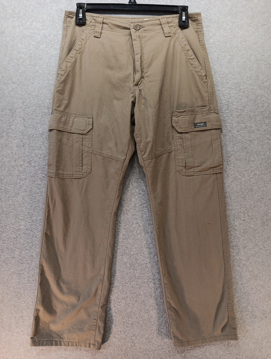 New Wrangler Cargo Pants Men's Size 32x30 Brown w/ Relaxed Fit Tech Pocket NWT